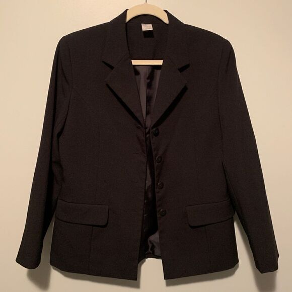 Women's black fitted dress & matching blazer - Picture 2 of 13
